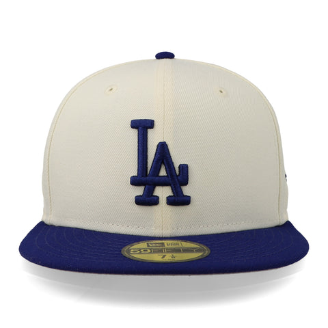Gorra New Era 59 Fifty MLB Dodgers Blanco/Azul Cerrado
