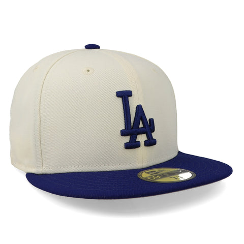 Gorra New Era 59 Fifty MLB Dodgers Blanco/Azul Cerrado
