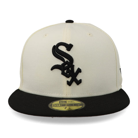 Gorra New Era 59 Fifty MLB White Sox Blanco/Negro Cerrado