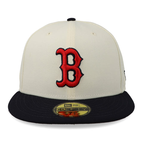 Gorra New Era 59 Fifty MLB Red Sox Blanco/Azul Cerrado