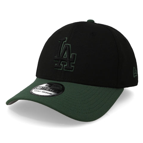 Gorra New Era 39 Thirty MLB Dodgers SSNL Negro/Verde Cerrada