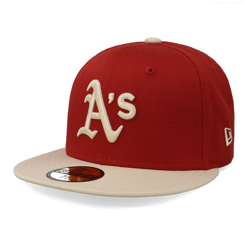 Gorra New Era 59 Fifty MLB Athletics Side Patch Cerrado