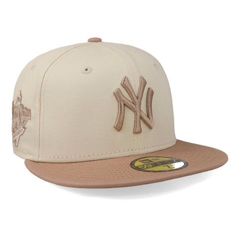 Gorra New Era 59 Fifty MLB Yankees Patch Beige Cerrada