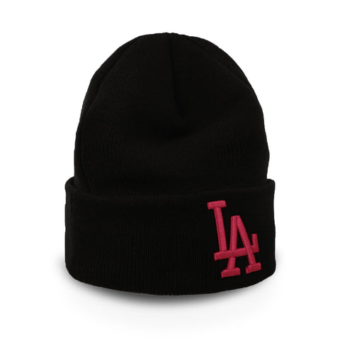 Beanie New Era League Essential Dodgers Negro/Rosa