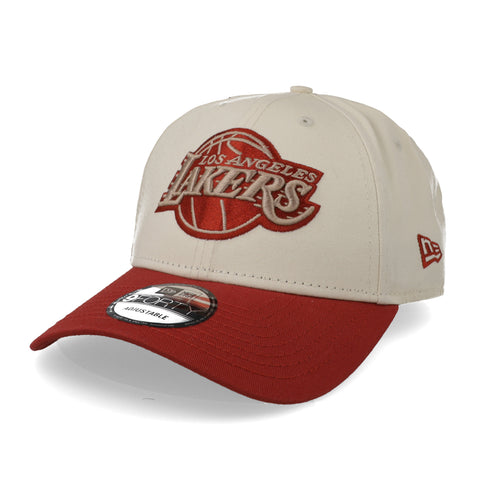 Gorra New Era 9 Forty NBA Lakers Colour Block Beige/Rojo Unitalla