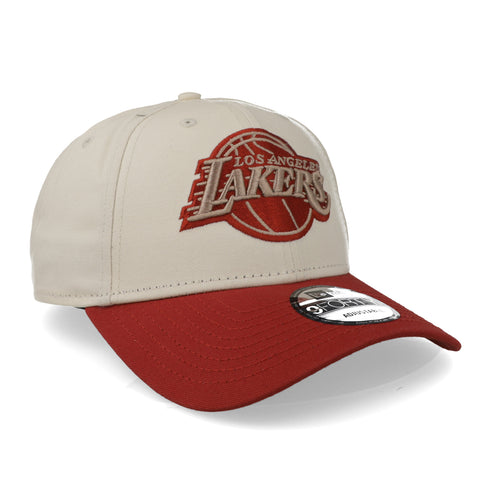 Gorra New Era 9 Forty NBA Lakers Colour Block Beige/Rojo Unitalla