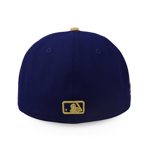 Gorra New Era 59 Fifty MLB Dodgers Gold 2025 Azul Cerrado