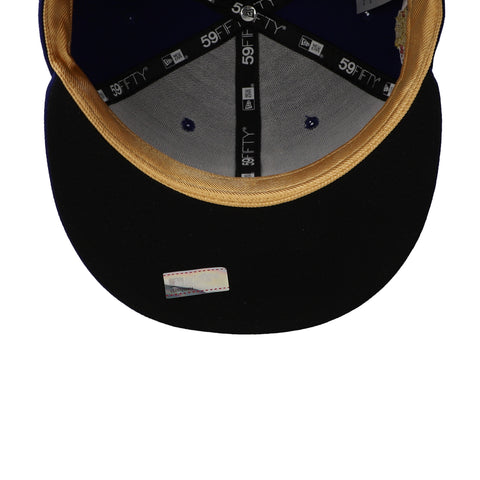 Gorra New Era 59 Fifty MLB Dodgers Gold 2025 Azul Cerrado