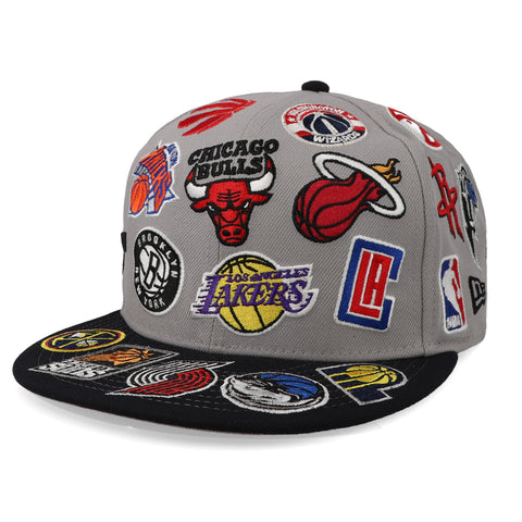 Gorra New Era 9 Fifty NBA All Over Gris/Azul Internacional