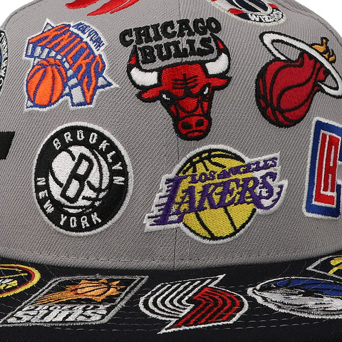 Gorra New Era 9 Fifty NBA All Over Gris/Azul Internacional