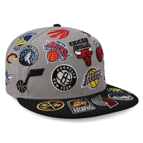 Gorra New Era 9 Fifty NBA All Over Gris/Azul Internacional
