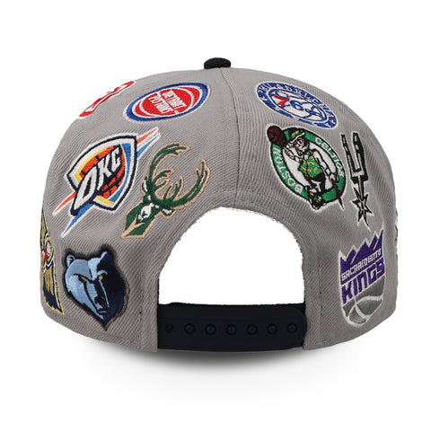 Gorra New Era 9 Fifty NBA All Over Gris/Azul Internacional