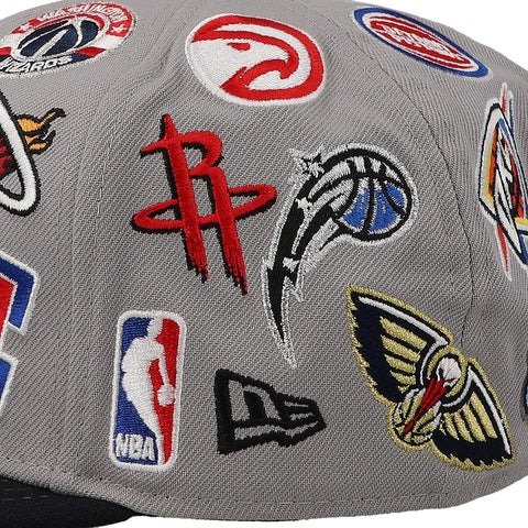 Gorra New Era 9 Fifty NBA All Over Gris/Azul Internacional