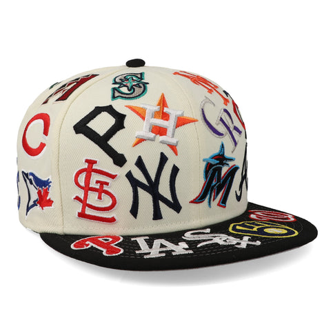 Gorra New Era 9 Fifty MLB All Over Cromo Negro Internacional Unitalla
