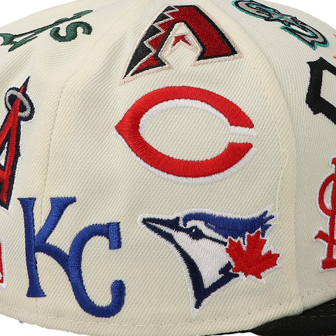 Gorra New Era 9 Fifty MLB All Over Cromo Negro Internacional Unitalla