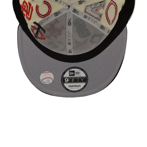 Gorra New Era 9 Fifty MLB All Over Cromo Negro Internacional Unitalla