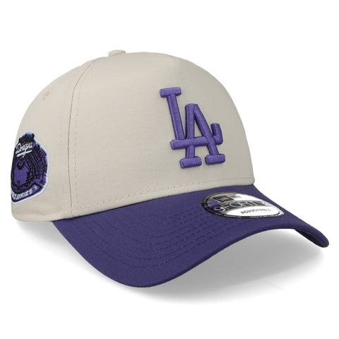 Gorra New Era 9 Forty MLB Dodgers World Series Marfil/Morado Unitalla