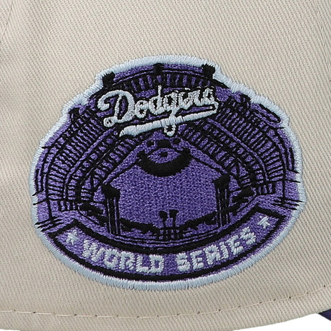 Gorra New Era 9 Forty MLB Dodgers World Series Marfil/Morado Unitalla