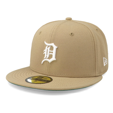 Gorra New Era 59 Fifty MLB Tigers Camel Blanco Cerrado