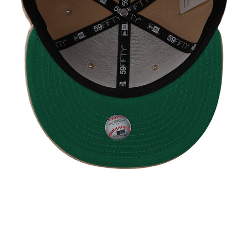 Gorra New Era 59 Fifty MLB Athletics Camel Blanco Cerrado