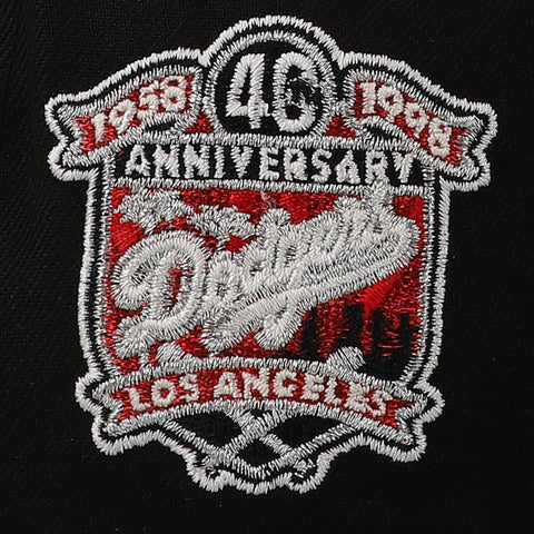 Gorra New Era 59 Fifty MLB Dodgers Negro 40° Aniversario