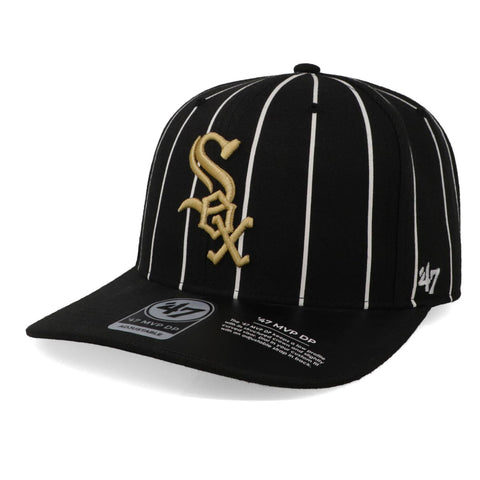 Gorra '47 MLB White Sox Sure Shot Pinstripe Negro Unitalla