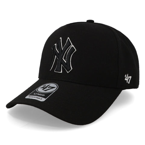 Gorra '47 MLB Yankees Sure Shot MVP Negro Unitalla