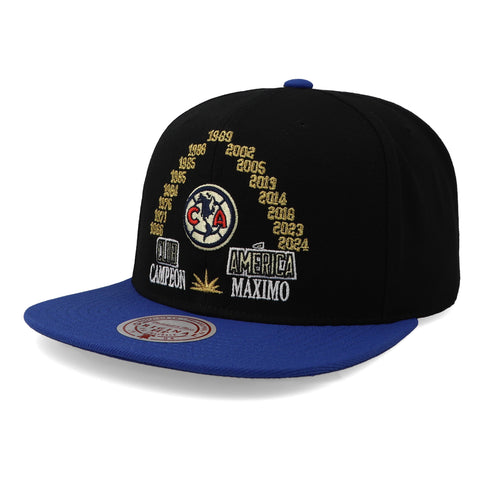 Gorra Mitchell & Ness Liga MX América Campeón Negro/Azul
