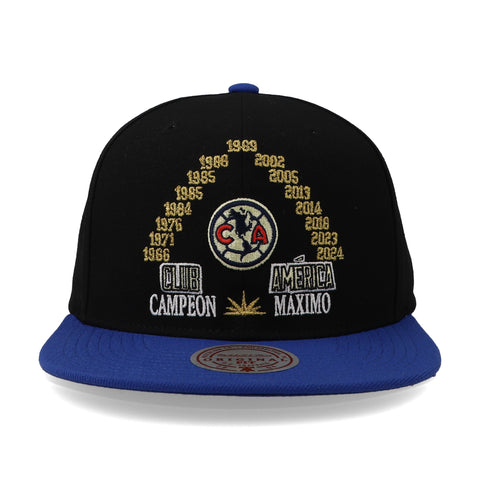 Gorra Mitchell & Ness Liga MX América Campeón Negro/Azul