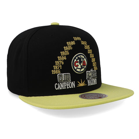 Gorra Mitchell & Ness LMX América Campeón Máximo Negro