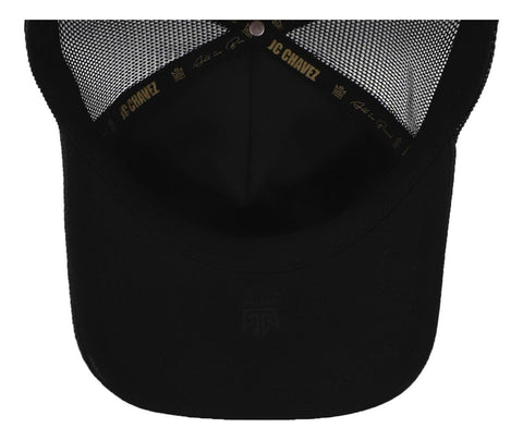 Gorra All In Chavez Golden Negra Trucker Unitalla