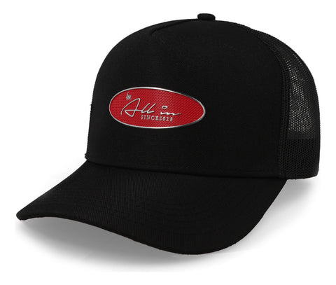 Gorra All In Chrome Trucker Negro Con Rojo Unitalla