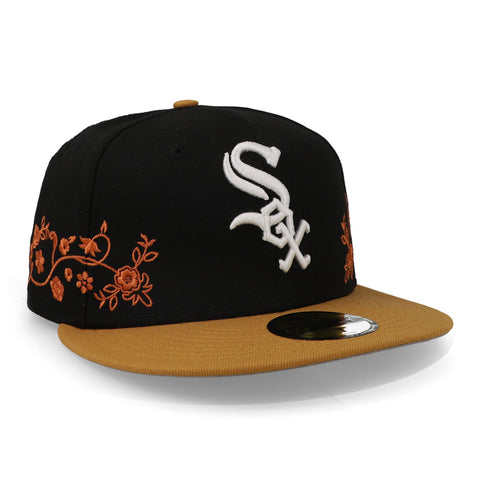 Gorra New Era 59 Fifty MLB White Sox Floral Vine Negro Cerrado