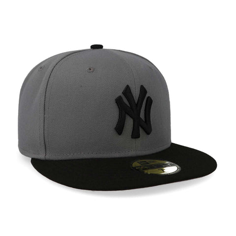 Gorra New Era 59 Fifty MLB Yankees Basic Gris Oscuro Cerrada