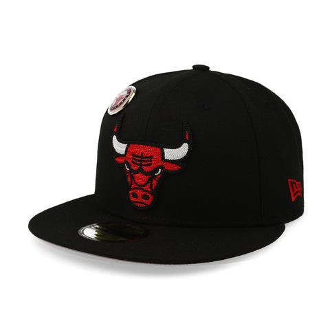 Gorra New Era 59 Fifty NBA Bulls Pin E3 Negro Cerrada