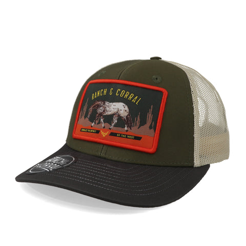 Gorra Ranch & Corral Equus Appaloosa Olivo/Gris Unitalla