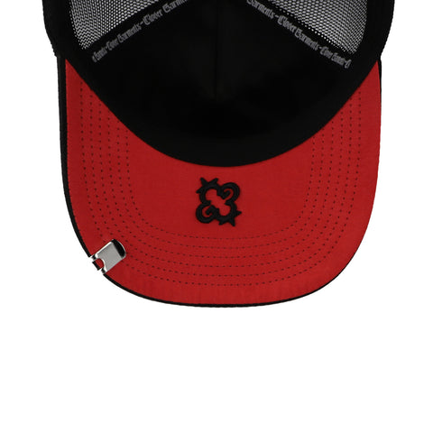Gorra Clover Garments Fury Negro con Rojo Unitalla
