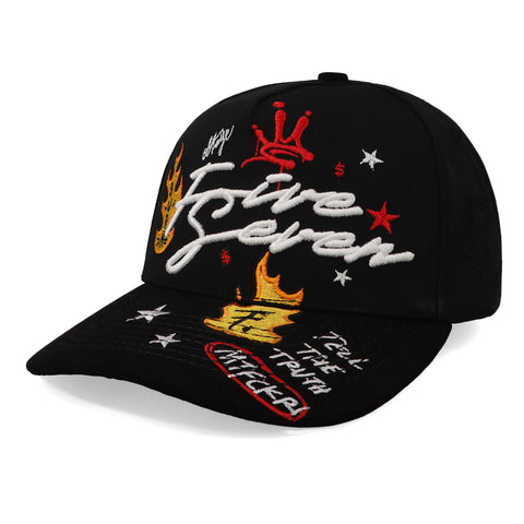 Gorra 5.7 Seven Five Crow Fire SNK Curve Unitalla