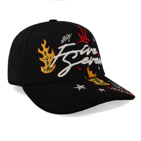 Gorra 5.7 Seven Five Crow Fire SNK Curve Unitalla