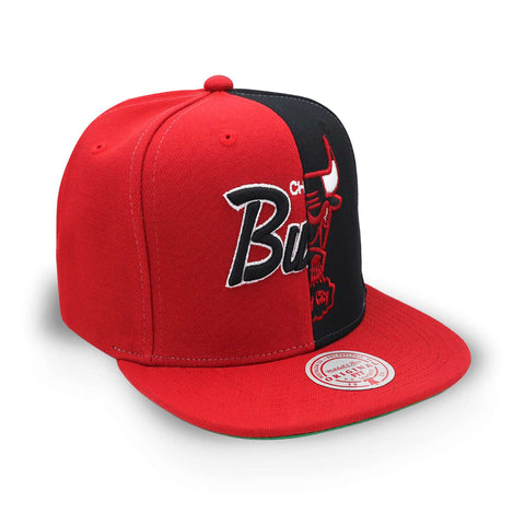 Gorra Mitchell & Ness NBA Split Crown Bulls Rojo Unitalla