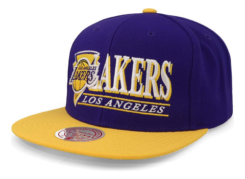 Gorra Mitchell & Ness NBA Lakers Morado/Amarillo Unitalla
