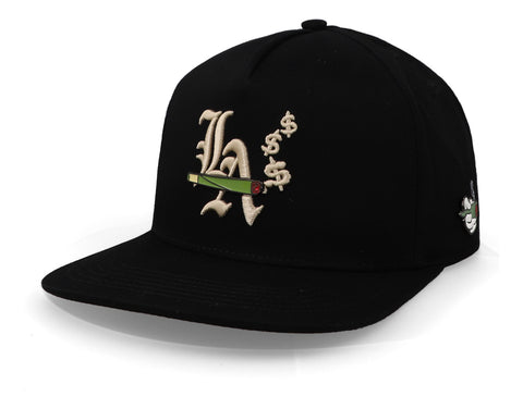 Gorra Cash Only Los Angeles Smoke Porro In White Plana 1010