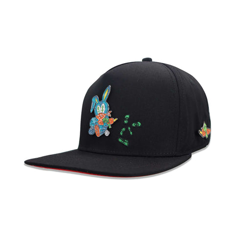 Gorra Cash Only Snapback Conejo Negro Unitalla