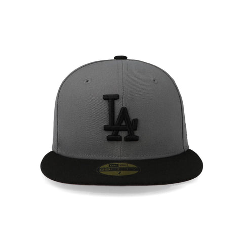 Gorra New Era 59 Fifty MLB Dodgers Basic Gris Oscuro Cerrada