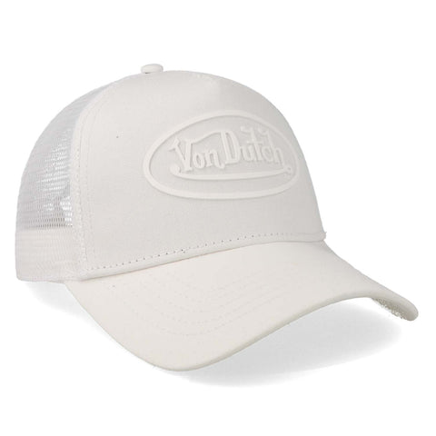 Gorra Von Dutch Rubber Trucker Logo 9844060 Blanco Unitalla
