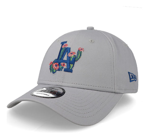 Gorra New Era 9 Forty MLB Dodgers Flower Icon Gris Unitalla