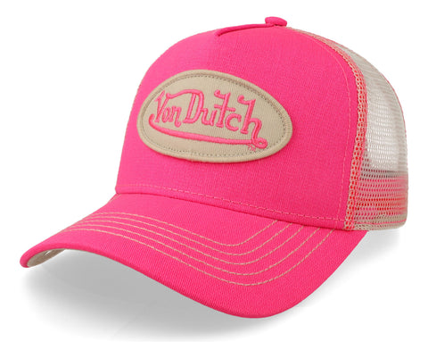 Gorra Von Dutch Hotpink And Cream Trucker Hot Rosa Unitalla