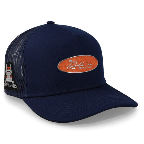 Gorra All In Chrome Trucker Azul Naranja Unitalla