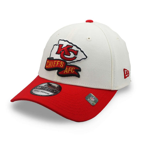 Gorra New Era 39 Thirty NFL Chiefs Sideline Beige Cerrada