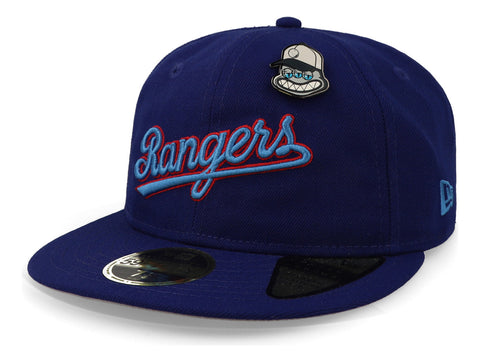 Gorra New Era 59 Fifty MLB Rangers Cooperstown Pin Azul